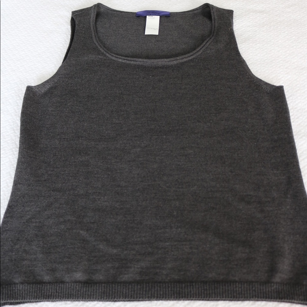 Les Copains Blue Wool Shell